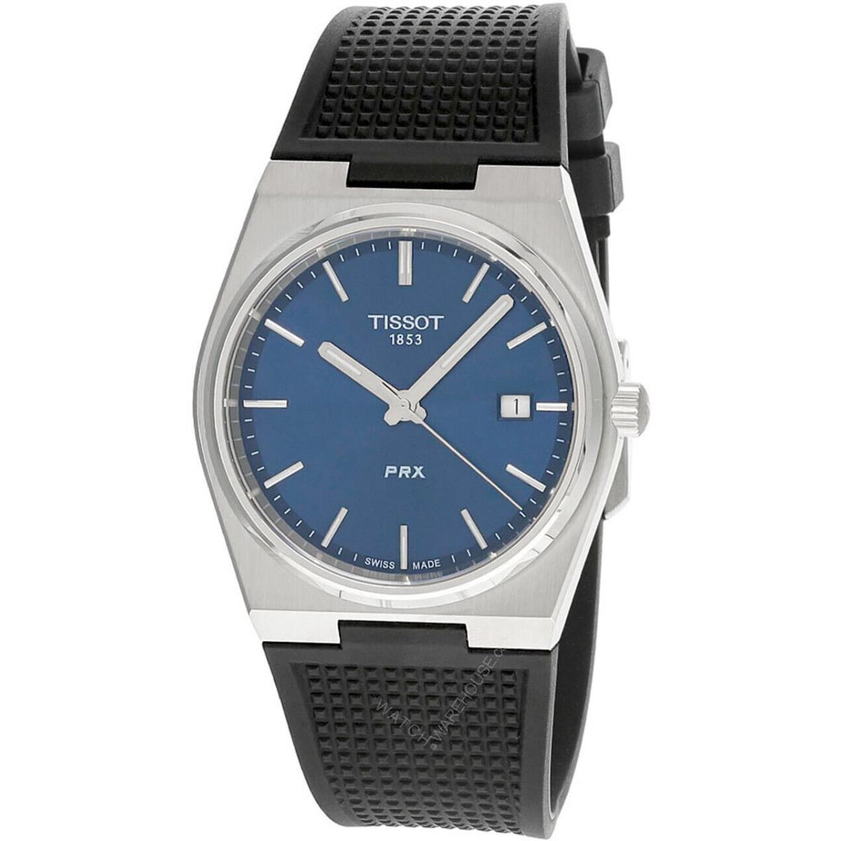 Tissot Prx Quartz 40MM Blue Dial Rubber Men`s Watch T137.410.17.041.00