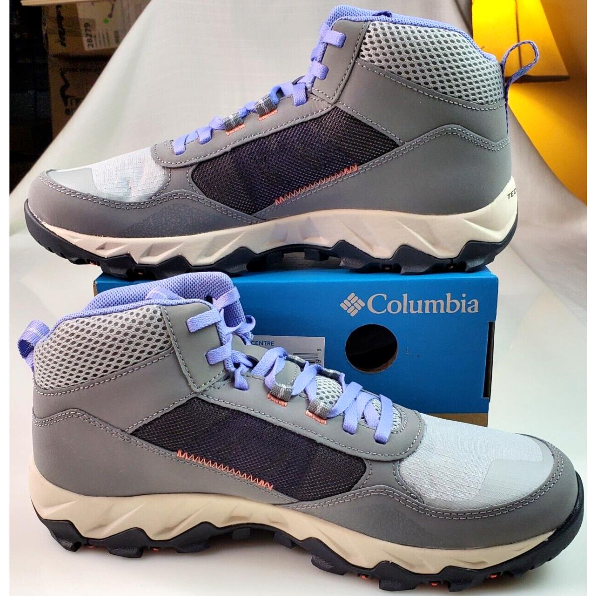 Columbia Women`s Size 10 Flow Centre Techlite Hiking Boots Shoes Steam Fairytale