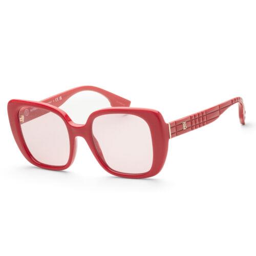 Burberry Women`s BE4371-4027-5 Helena 52mm Red Sunglasses - Frame: Red, Lens: Pink, Other Frame: Red