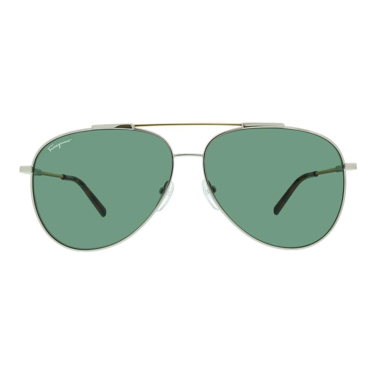 Salvatore Ferragamo sunglasses  - Gold Tortoise Frame, Green Lens 0