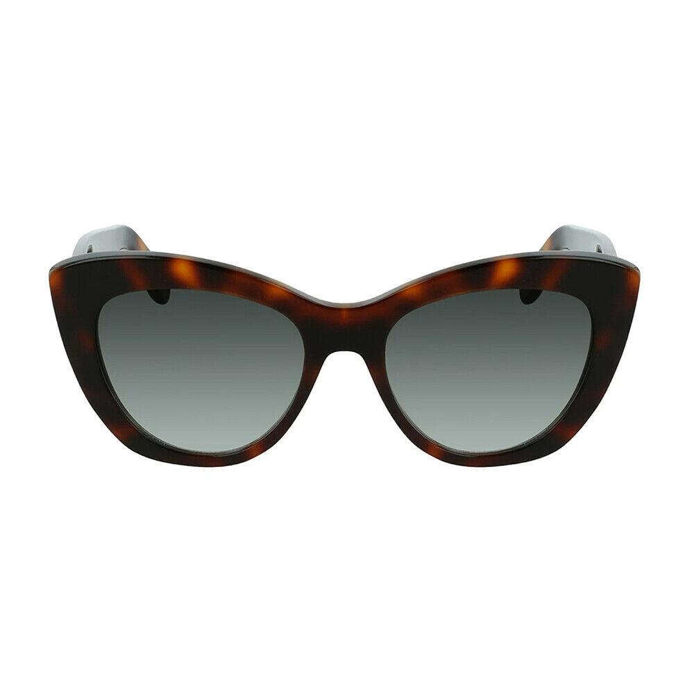 Salvatore Ferragamo SF 1022S 214 Tortoise Plastic Sunglasses Green Gradient Lens