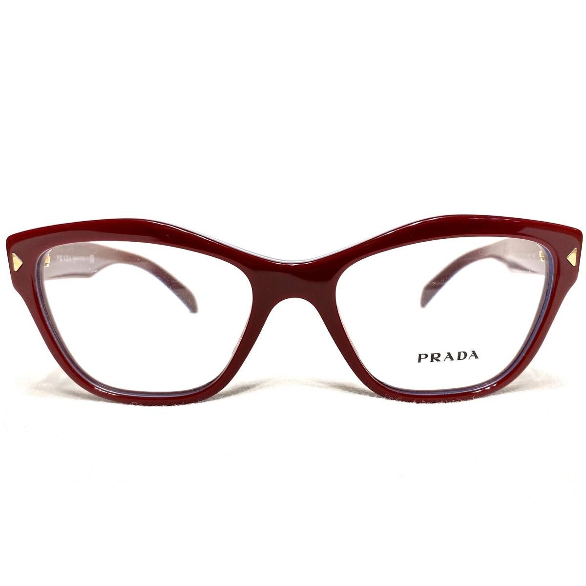 Prada VPR27S UF9-1O1 Womens Red/blue Square Designer Eyeglasses Frames 51/17