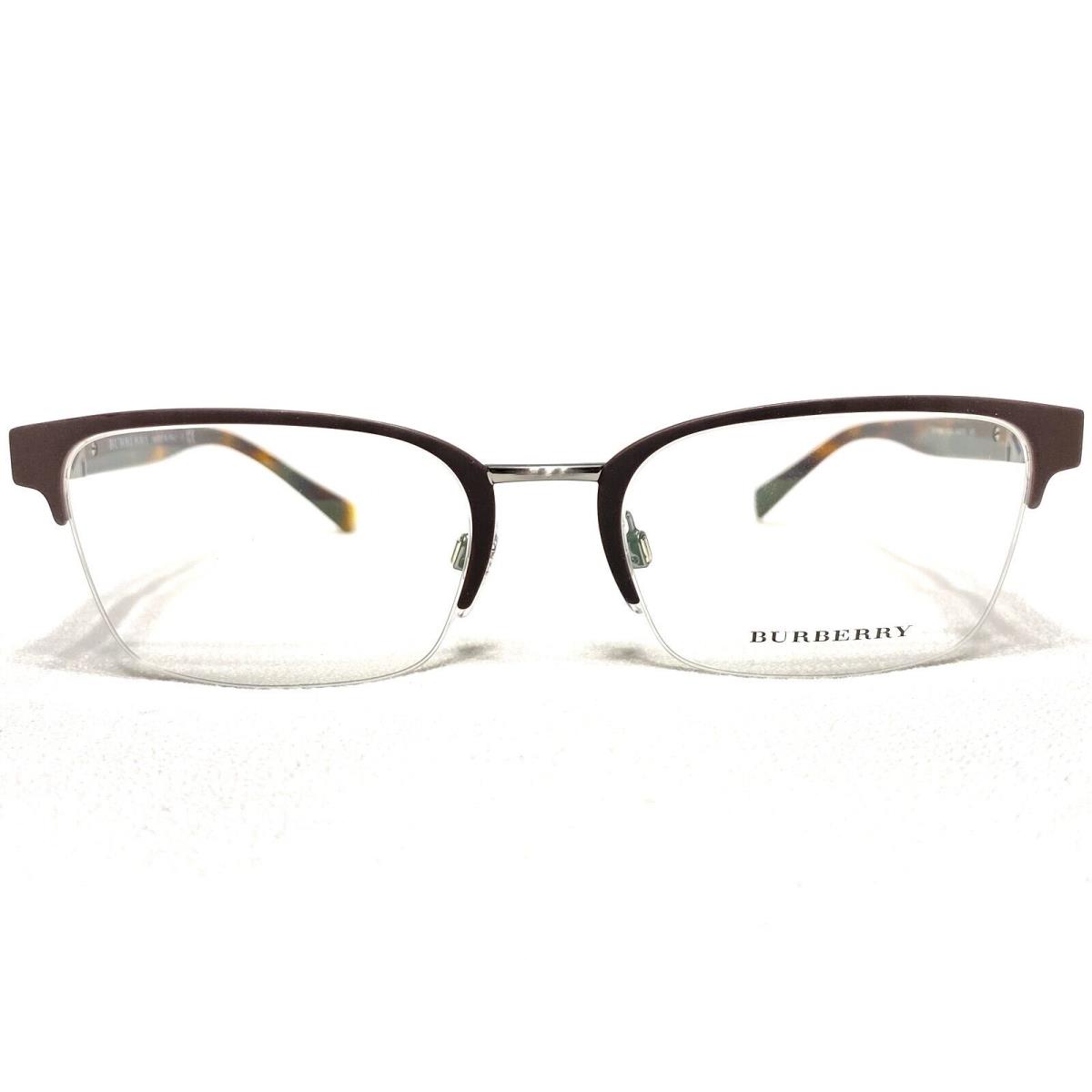 Burberry BE1308 1223 Mens Gunmetal/brown Rectangle Eyeglasses Frames 54/19