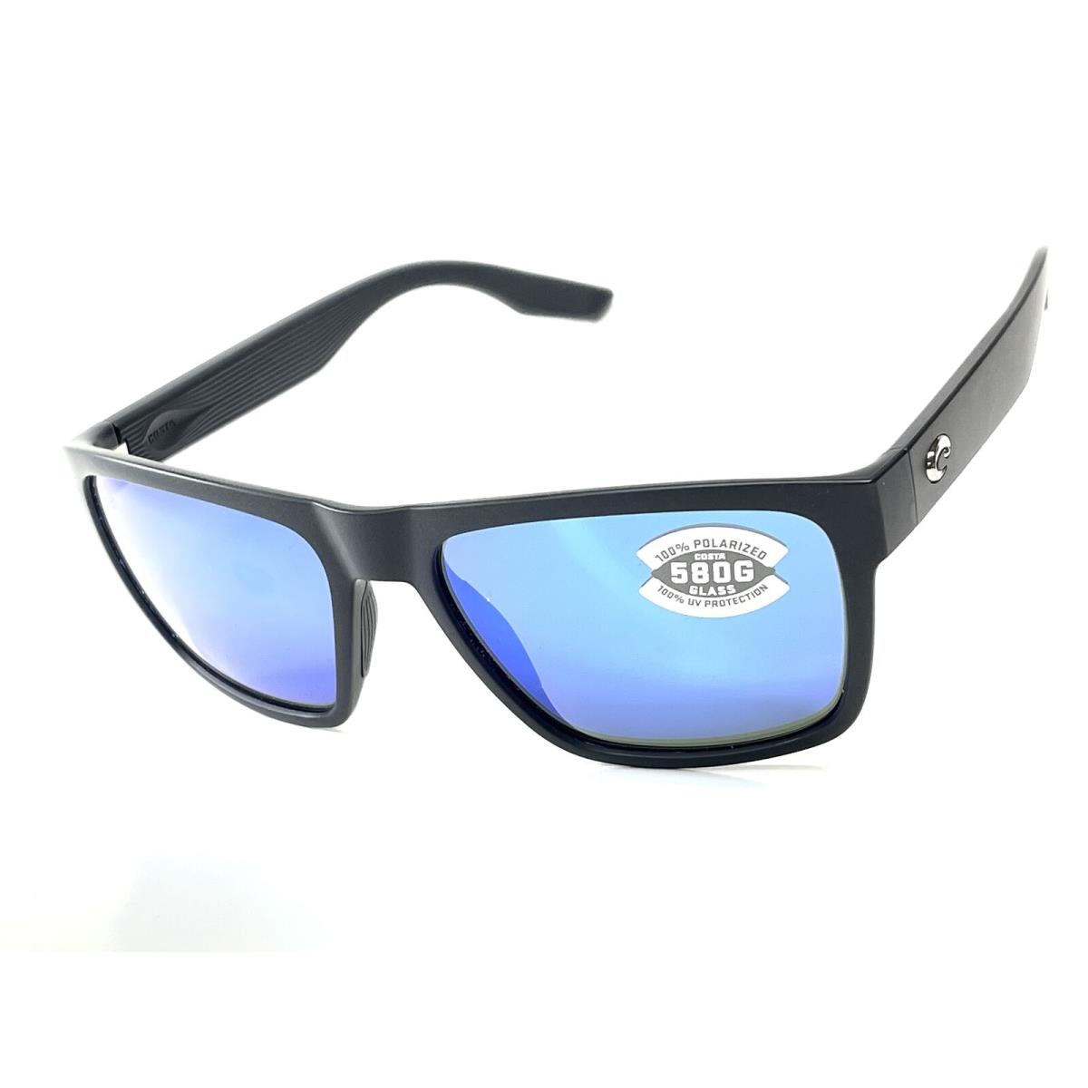 Costa Del Mar Paunch XL Sunglasses Black Frame Blue 580G Glass Lens