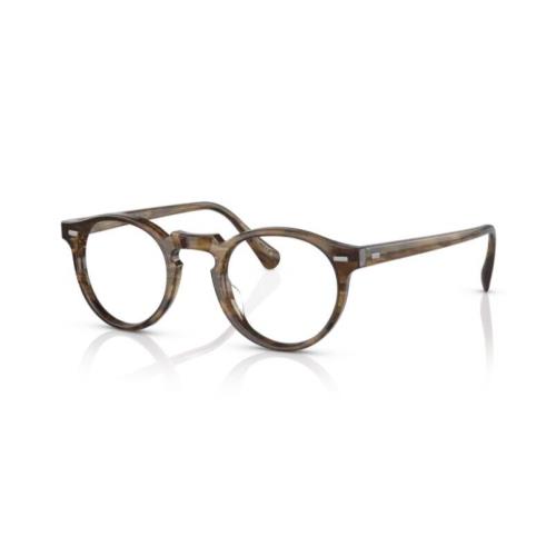 Oliver Peoples 0OV5186 Gregory Peck 1689 Sepia Smoke 50mm Round Men`s Eyeglasses - Frame: