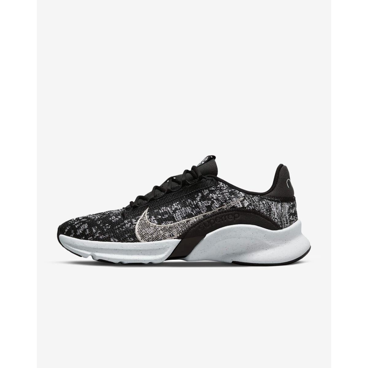 Nike Superrep Go 3 Flyknit Next Nature DH3393-010 Women Black/white Shoes NX252