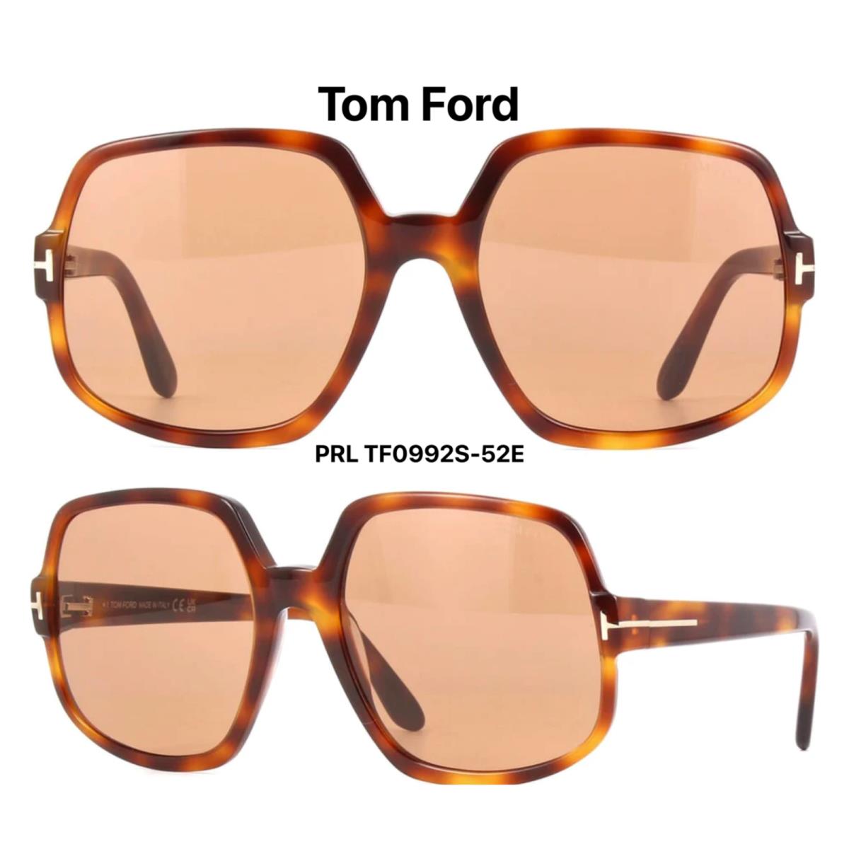 Tom Ford TF 992 52E Delphine-02 Sunglasses Havana Brown FT 992 52E - Frame: Havana, Lens: Brown