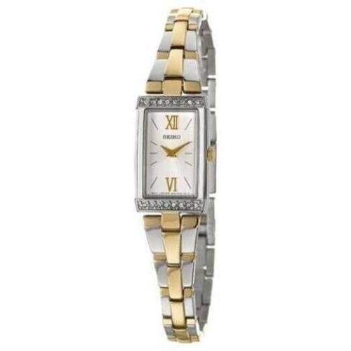 Seiko SUJG36 Women`s Dress White Dial Two-tone Stainless Steel Quartz Watch