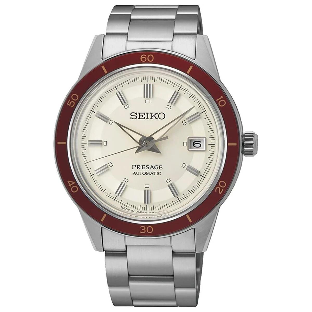 Seiko SRPH93J1 Men Presage Automatic Stainless Silver Date WR SRPH93 - Silver
