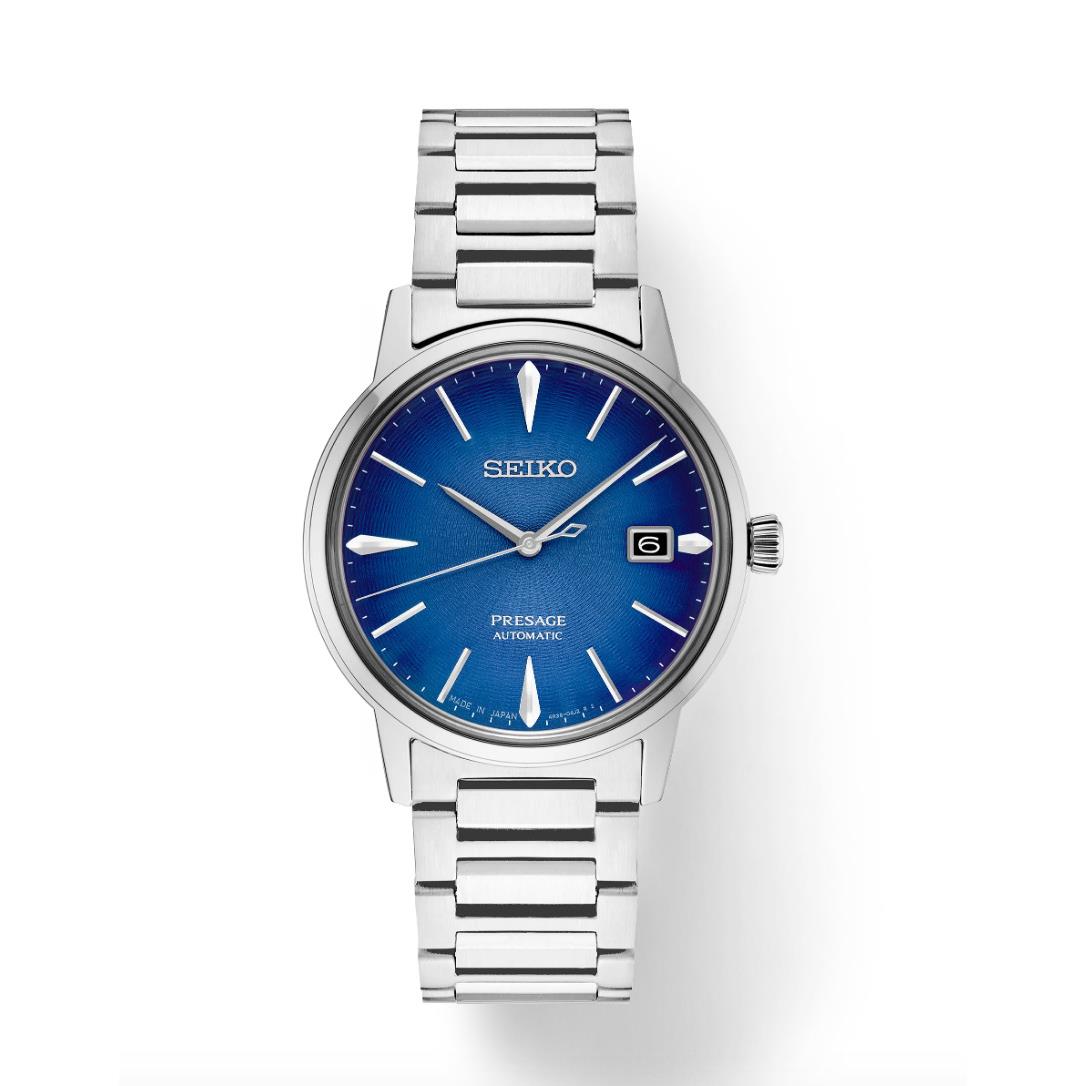 Seiko Presage SRPJ13 Stainless Steel Blue Dial 39.5 mm Automatic Men`s Watch