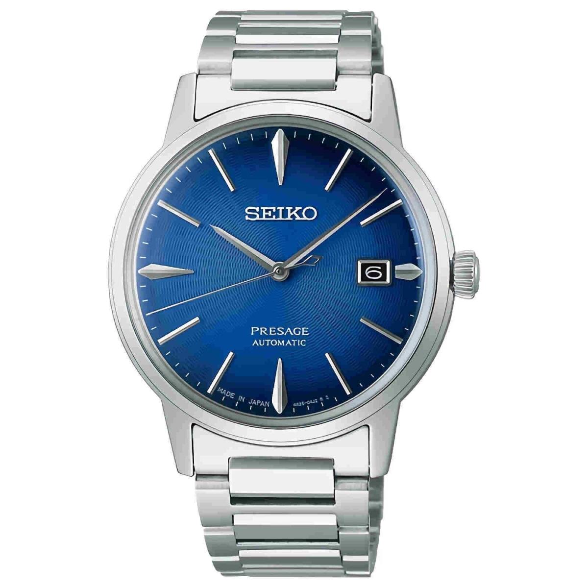 Seiko Men`s Presage Automatic Cocktail Time Watch Blue Dial Made in Japan SRPJ13