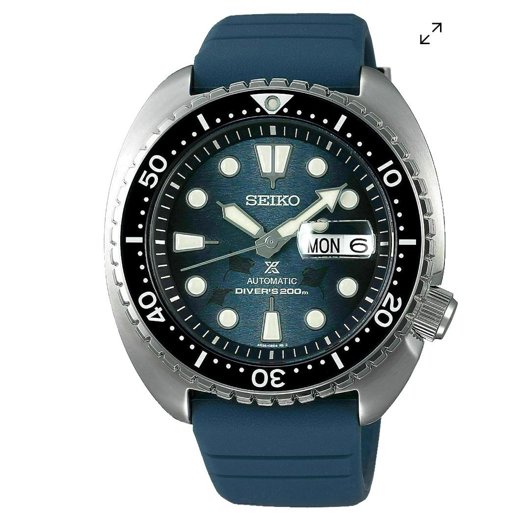 Seiko SRPF77 Prospex Manta Ray King Turtle Blue Dial Automatic Watch Made Japan - Dial: Blue, Bezel: Black