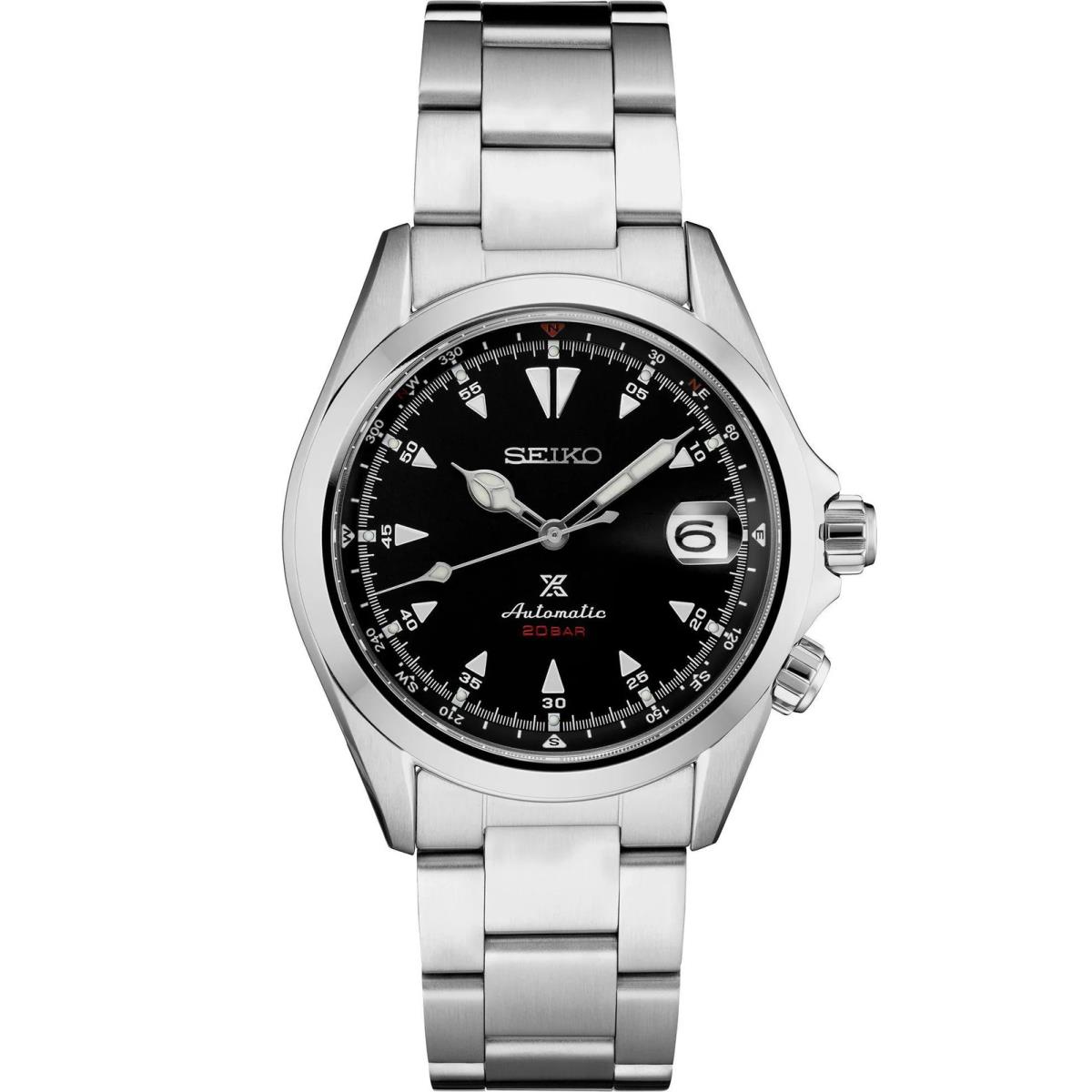 Seiko Prospex Alpinist Automatic Mens Black Dial Watch SPB117 - Dial: Black, Band: Silver, Bezel: Silver