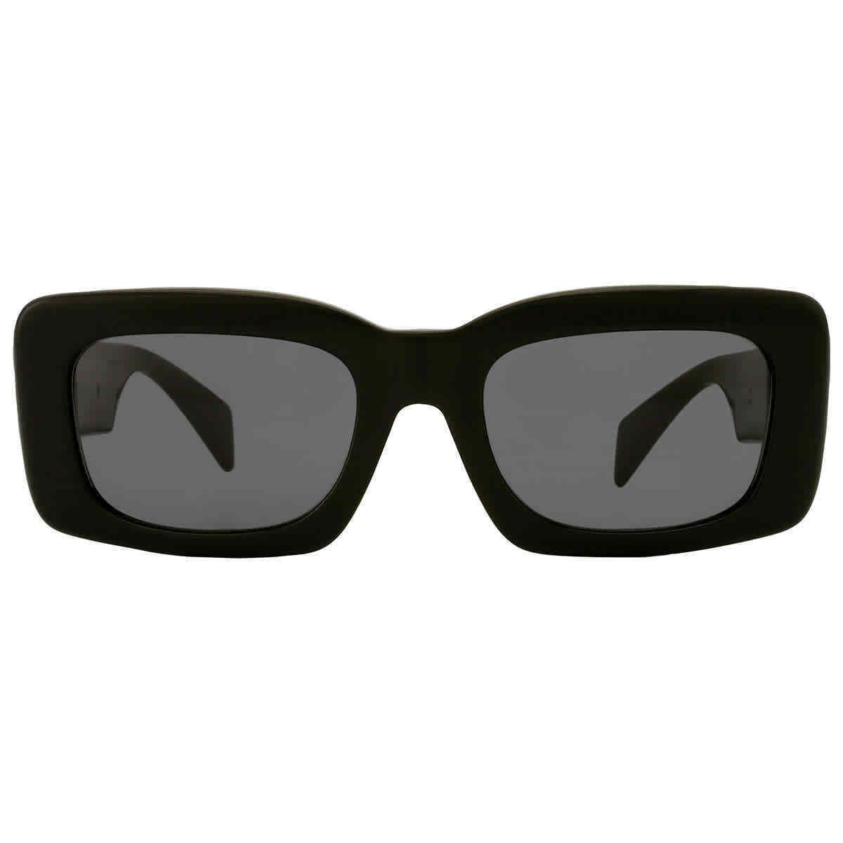 Versace Dark Grey Rectangular Ladies Sunglasses VE4444U GB1/87 54 VE4444U GB1/87