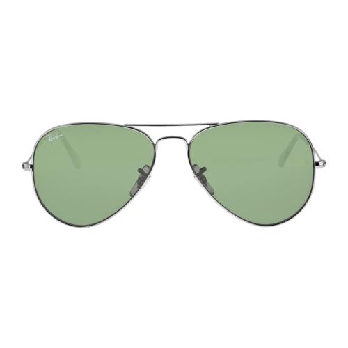 Ray-ban Men`s Aviator Classic Gunmetal Sunglasses RB3025 W0879 58 - Frame: Gray, Lens: Green