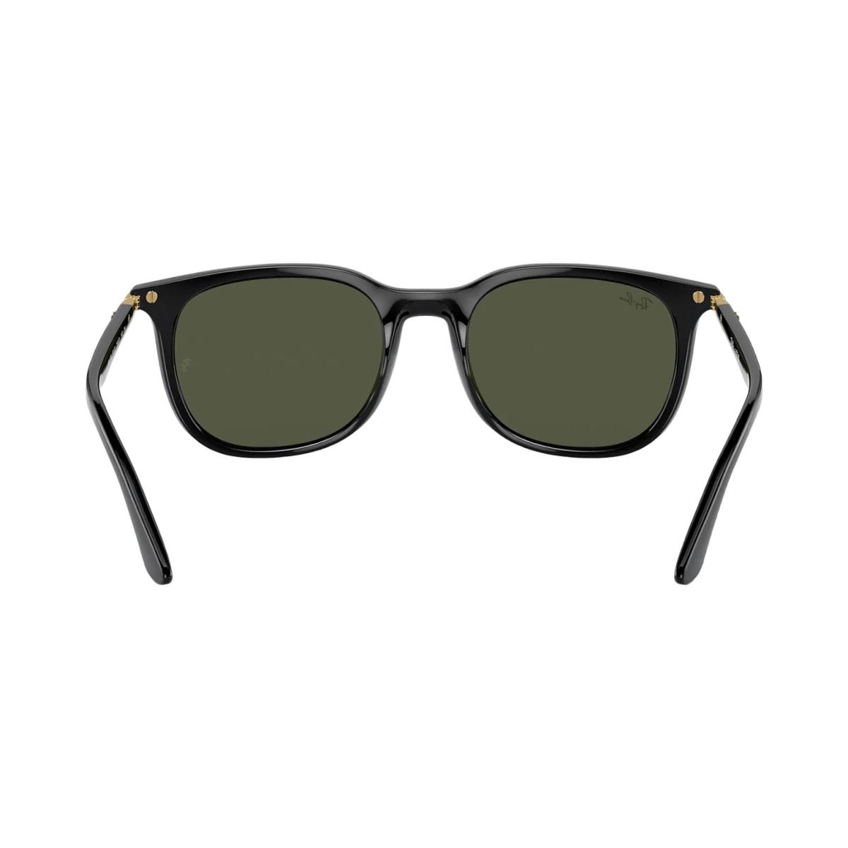 Rayban RB4386 Pillow Sunglasses - Black Frame Green Lenses