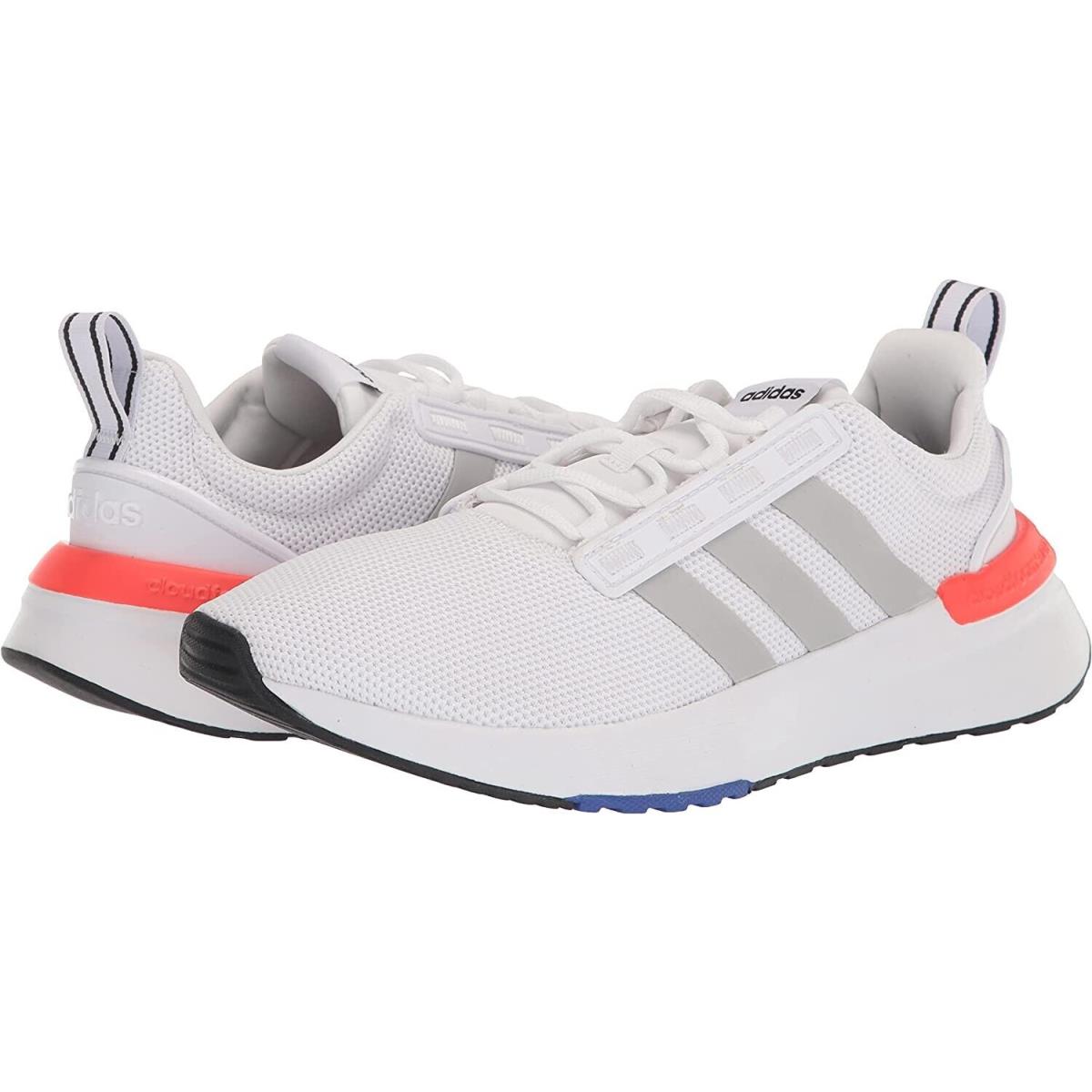 Adidas Racer TR21 Wide Shoes White Grey Red Men`s Size 10.5 GX8131