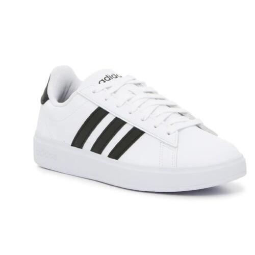 Adidas Womens Grand Court 2.0 GW9214 White Lace Up Low Top Sneaker Shoes Sz 6 - White