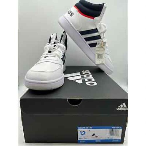 Adidas Hoops 3.0 Mid Classic Vintage Men`s Cloud White Shoes Size 12
