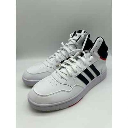 Adidas shoes Hoops - Cloud White / Legend Ink / Vivid Red 5