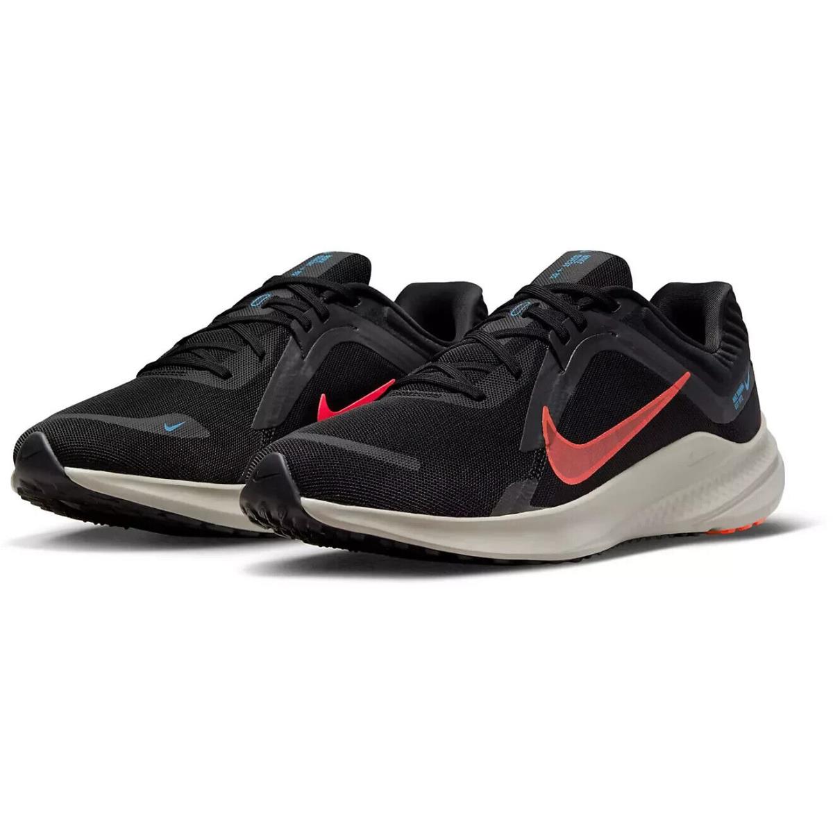 Nike Quest 5 Men`s Road Running Shoes Black Bright Crimson DD0204-005
