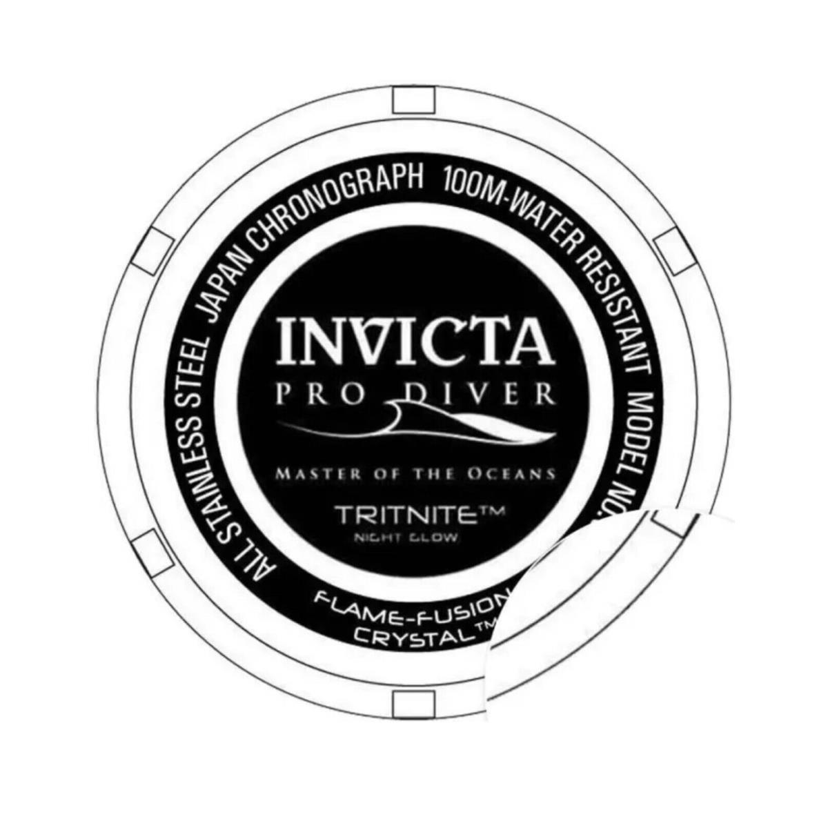 Invicta Pro Diver Men Watch Analog Chronograph Gold-tone Black Dial Japan Mov