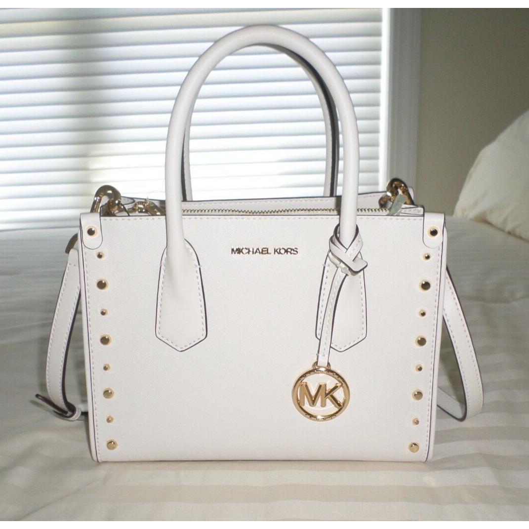 Mk white online satchel