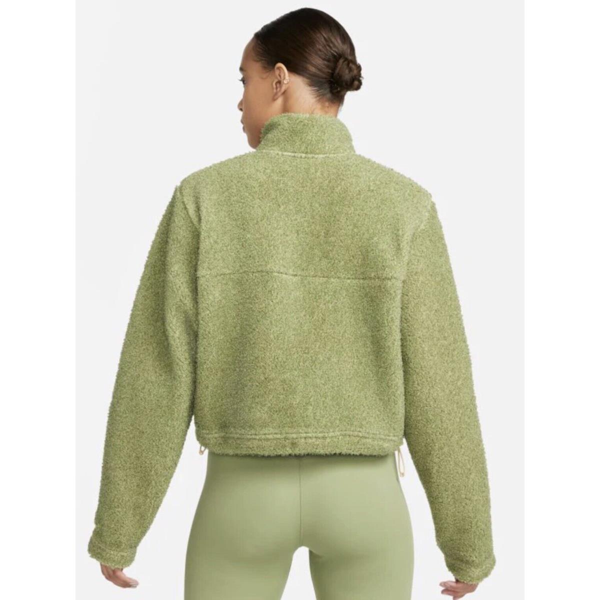 Nike Women`s Fur Therma-fit 1/2-ZIP Top Size S Green