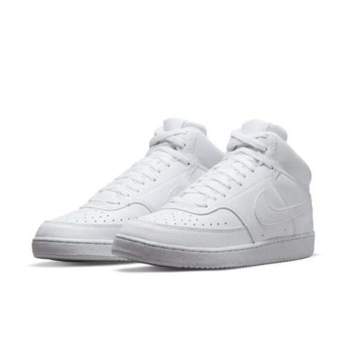 Nike Court Vision Mid Men`s All White DN3577-100 Athletic Running Sneakers 10 - White
