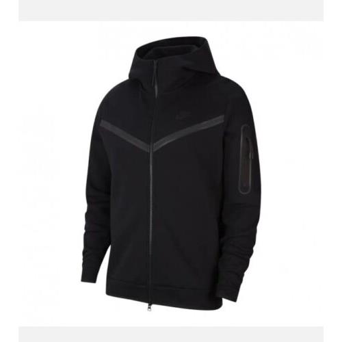 Nike Tech Fleece Full Zip Windrunner Hoodie Black CU4489-010 Men`s Size 2XL