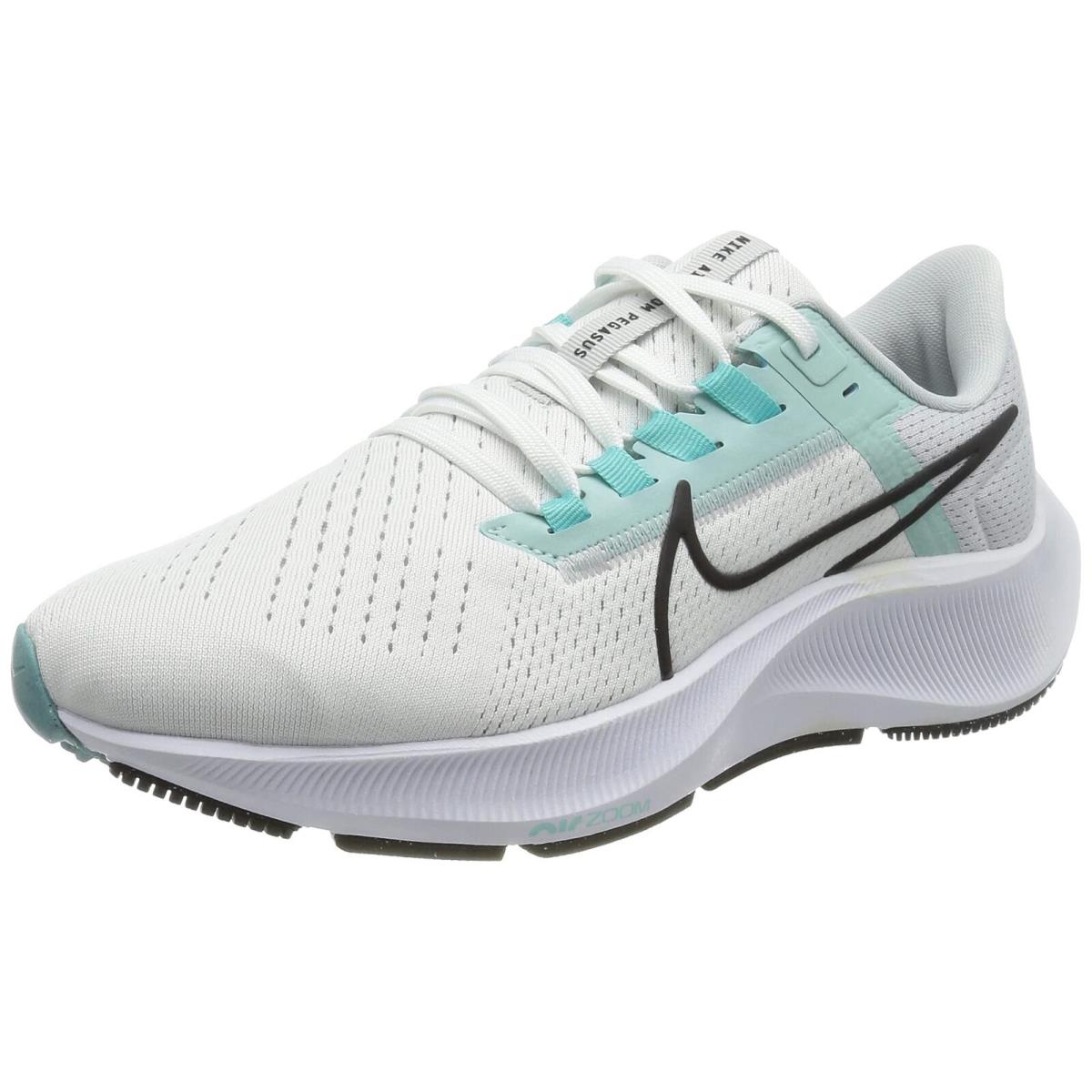 Nike Women`s Air Zoom Pegasus 38 Running Shoes White/teal 5 Medium US - White