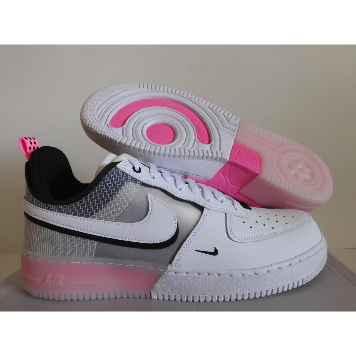 Nike Air Force 1 React White-white-black-pink Spell SZ 11 DV0808-100 - White