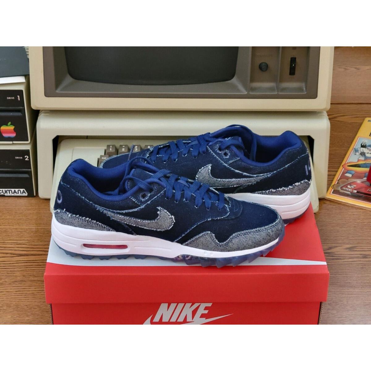 Nike Air Max 1 Golf No Denim Allowed Navy CI6876-400 Men`s Size 7 - Blue