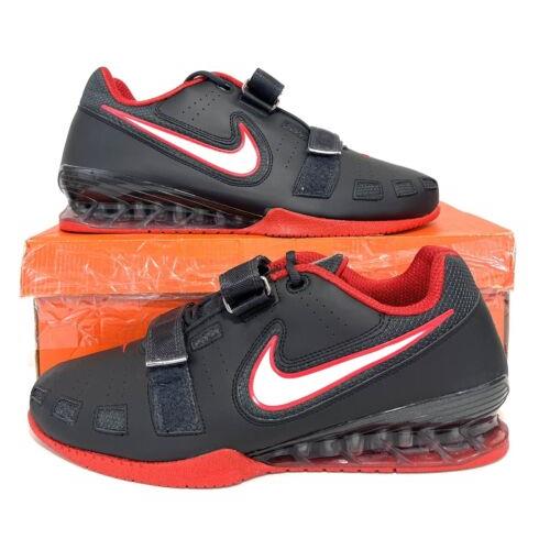 Nike Romaleos 2 `bred` Red Black Weightlifting Powerlift Shoes 476927-016 Sz 14