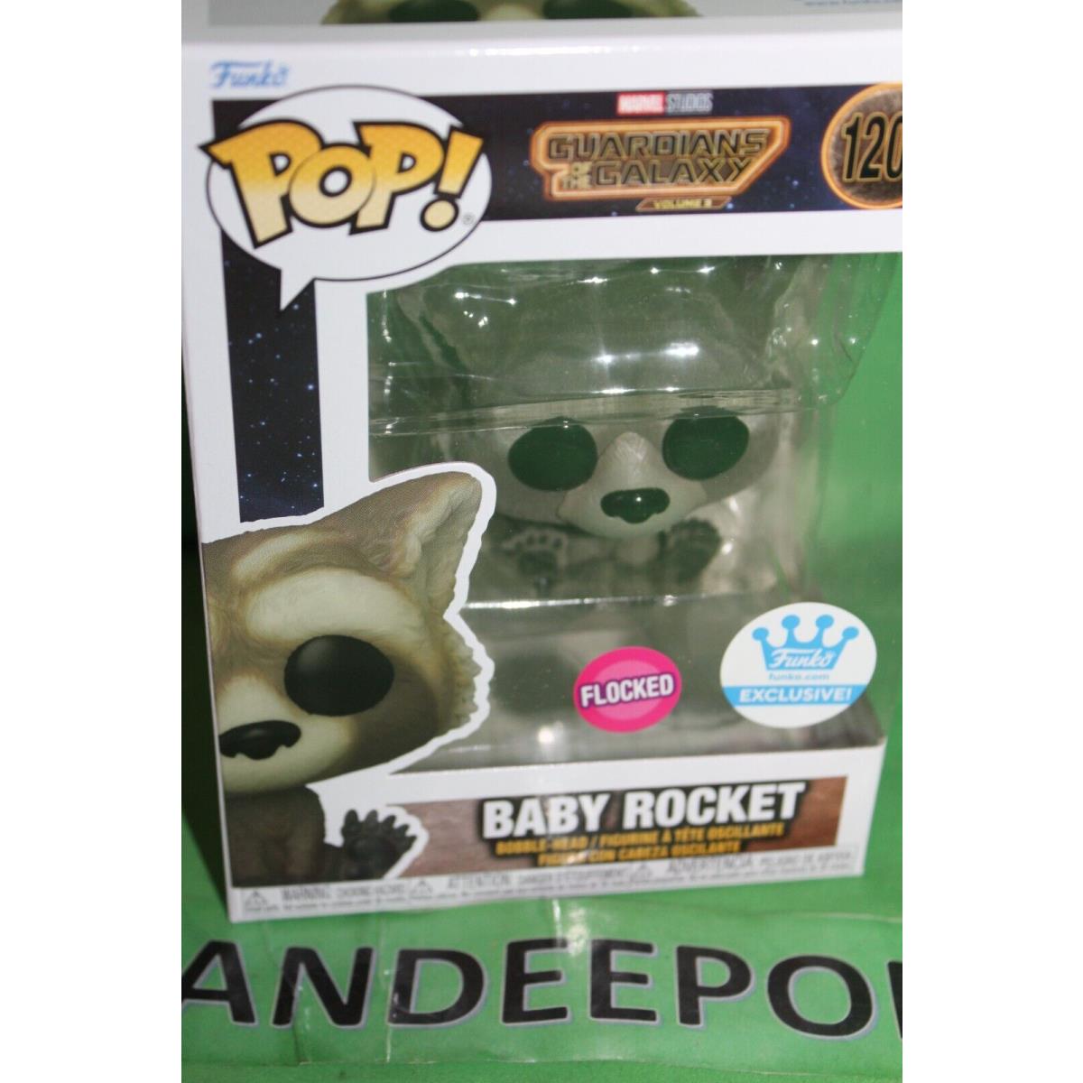 Marvel Guardians Of The Galaxy Baby Rocket Flocked Funko Exclusivly Pop Toy 1208