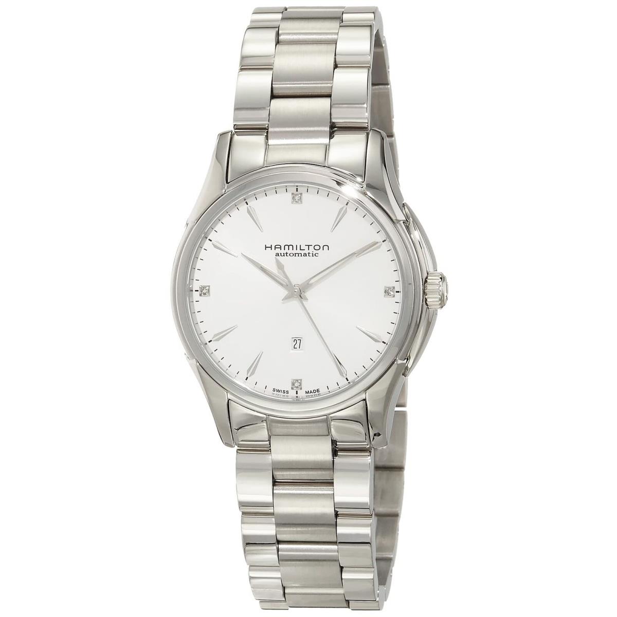 Hamilton Watch Jazzmaster Lady Swiss Automatic Watch 34mm Case White Dial