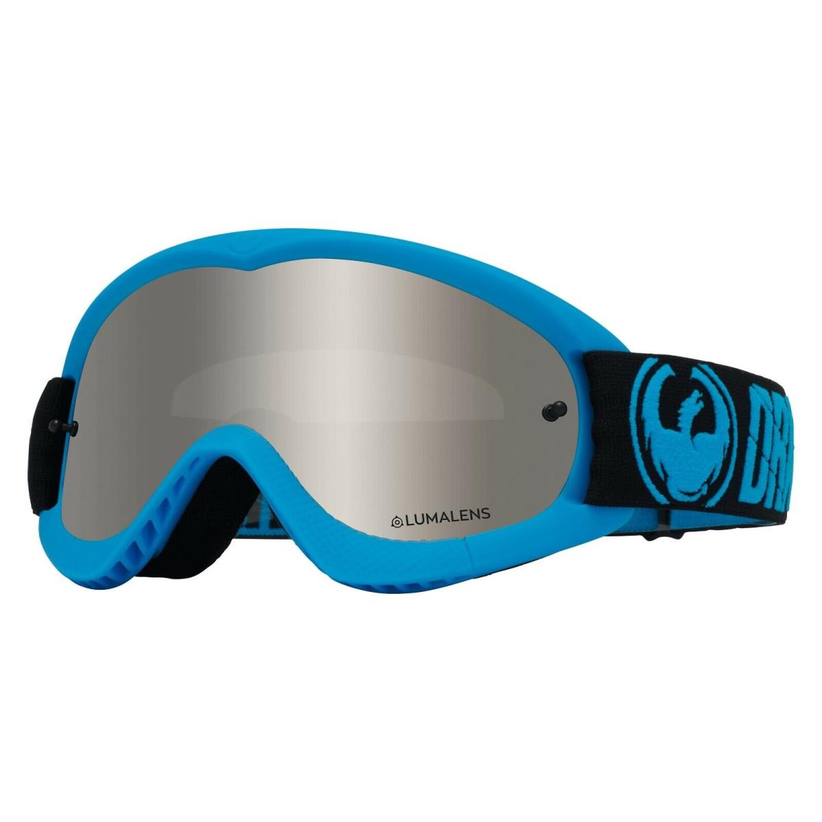 Dragon Alliance Youth MX 3 Moto Goggles Merge Blue / Luma Lens Silver Ion