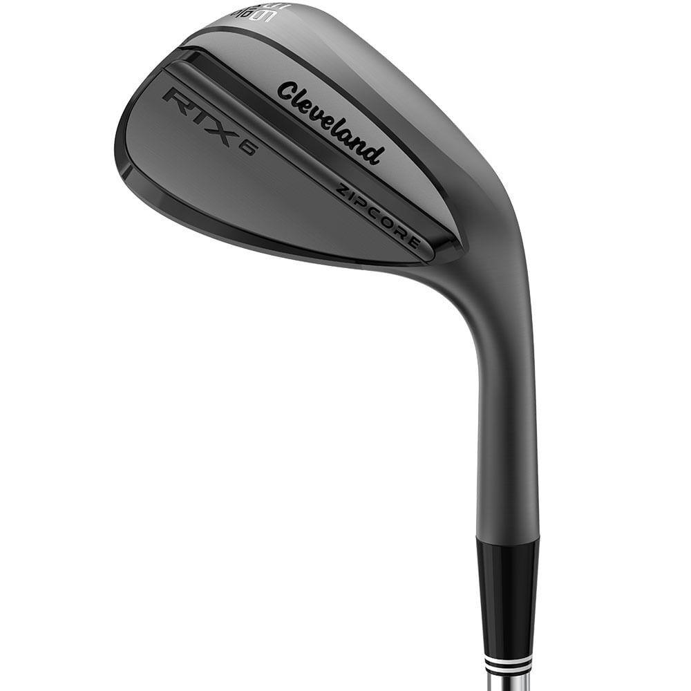 Men`s Cleveland Rtx 6 Zipcore Wedge - Black Satin - LH 58 -mid Dyn GD Spinner TI