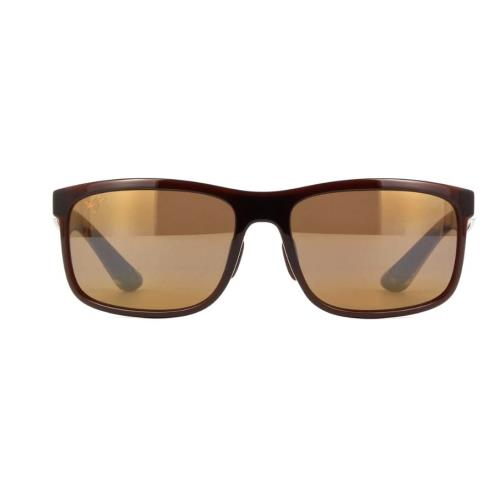 Maui Jim Huelo Translucent Rootbeer Polarized Hcl Bronze Sunglass H449-01 - Frame: Brown, Lens: Brown