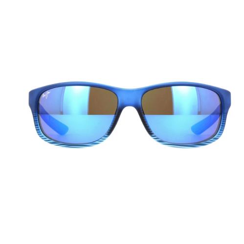 Maui Jim Kaiwi Channel B840-03S Blue Black Stripe Frame / Blue Mirror Lens