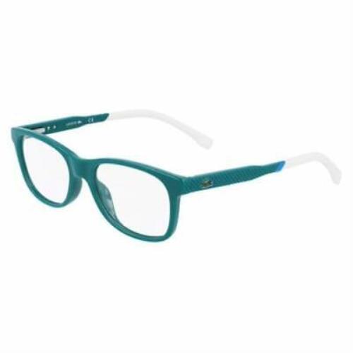 Kids Lacoste L3640 466 Petrol White Eyeglasses 49/16/140 with Lacoste Case