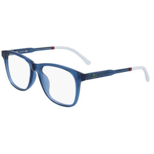 Kids Lacoste L3635 424 Crystal Blue Eyeglasses 49/15/130 with Lacoste Case