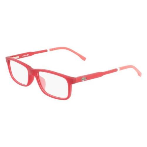 Kids Glow in The Dark Lacoste L3646 615 Matte Red Lumi Eyeglasses 49/16/140