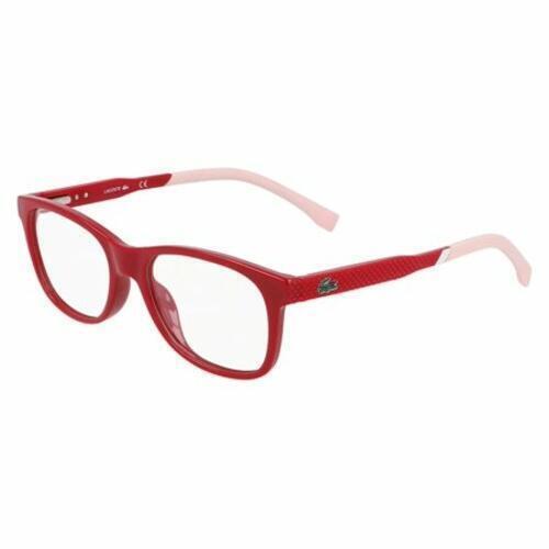 Kids Lacoste L3640 615 Red Pink Eyeglasses 49/16/140 with Lacoste Case