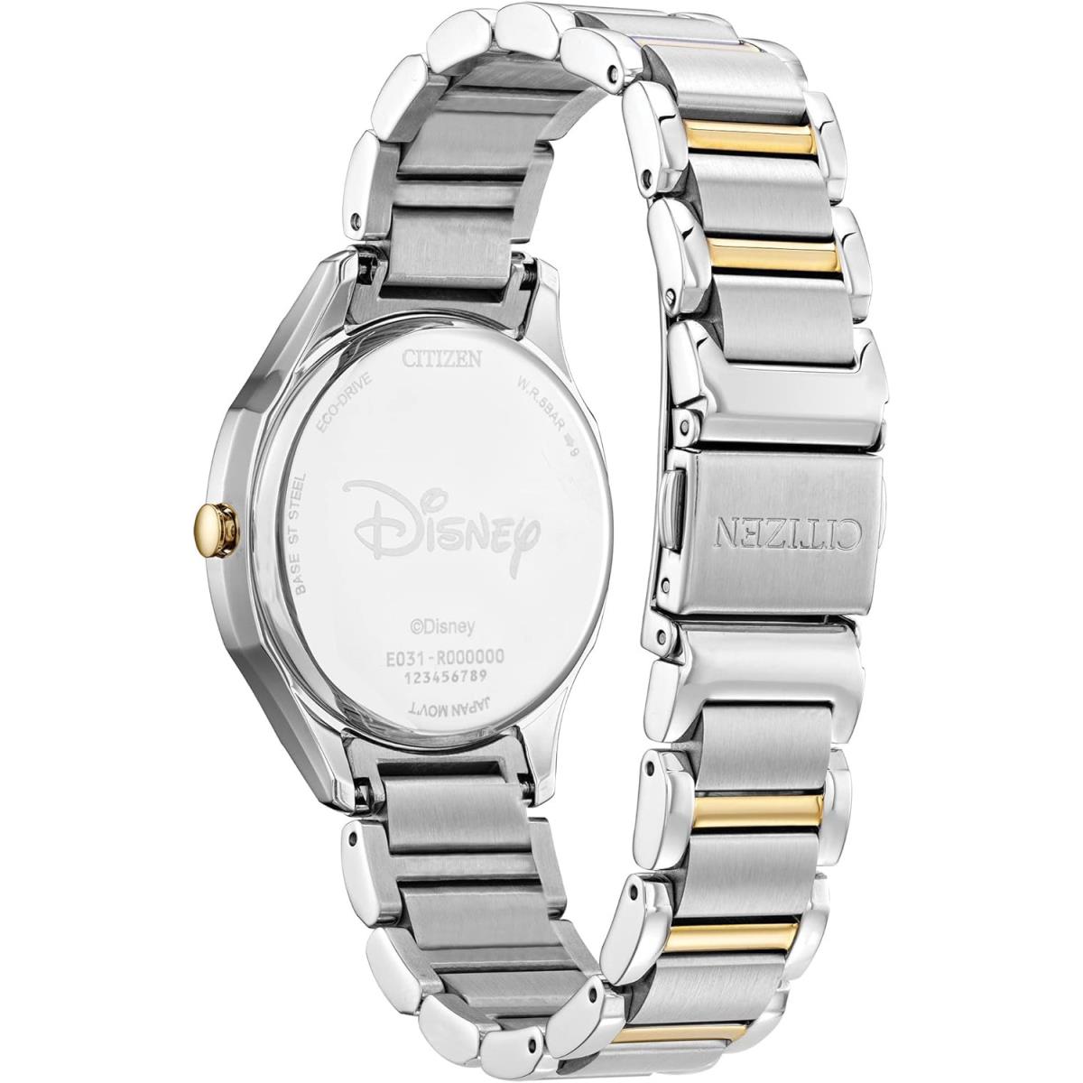 Citizen Eco-drive Ladies` Disney Mickey and Minnie Mouse Two Tone Gold Stainless