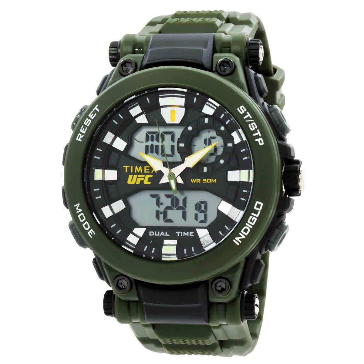 Timex Ufc Impact Alarm Quartz Analog-digital Black Dial Men`s Watch TW5M52900