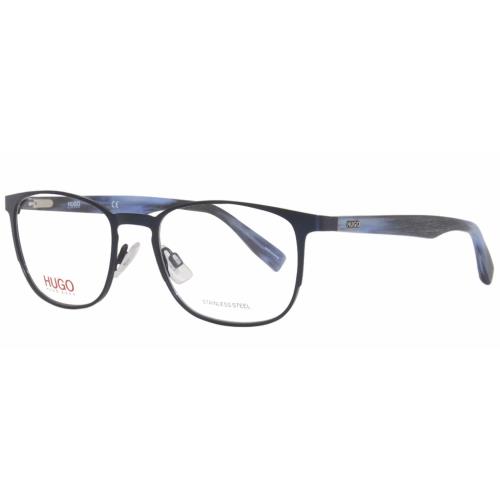 Hugo Boss Blue Horn Eyeglasses Demo Lens- HG0304 0HW8 Size 53-19-145 - Frame: Blue