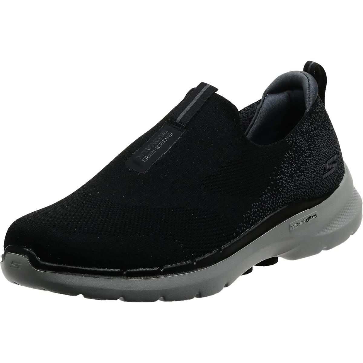 Skechers Men`s Gowalk 6-Stretch Fit Slip-on Athletic Performance Walking Shoe - Black/Grey