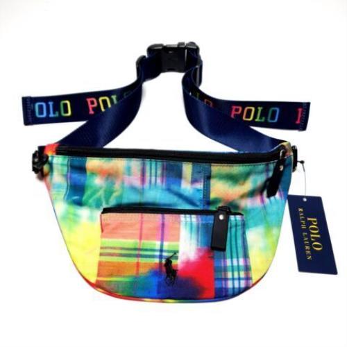 Polo Ralph Lauren Tie Dye Fanny Pack Canvas Waist Bag Pony Belt Bag Bum Bag