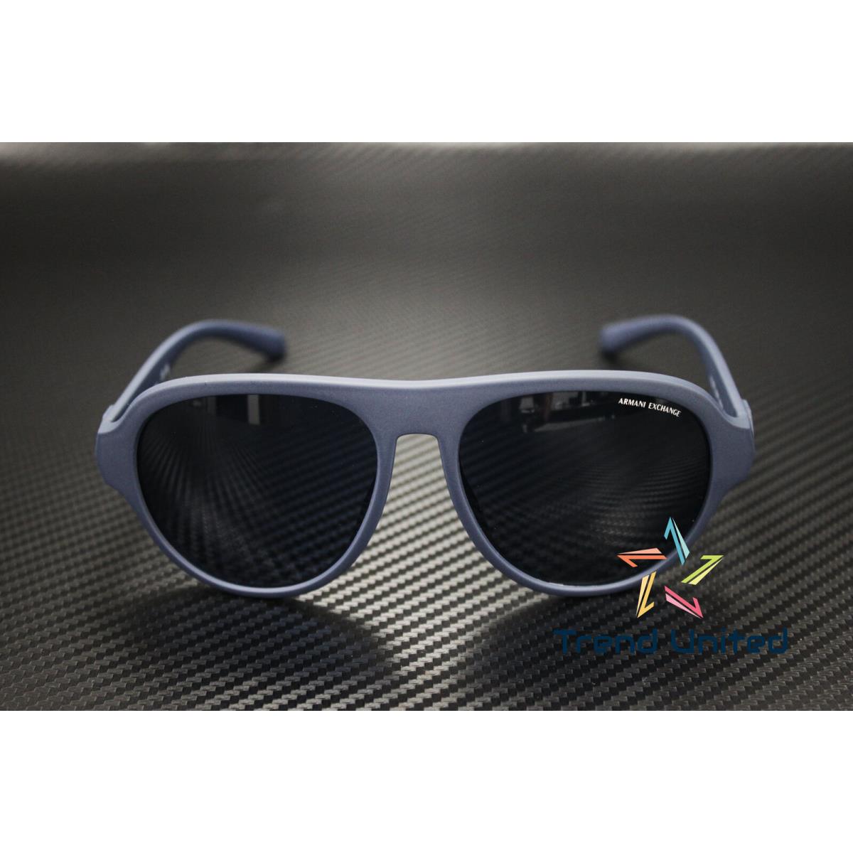 Armani Exchange AX4126SU 818180 Matte Blue Dark Blue 58 mm Men`s Sunglasses